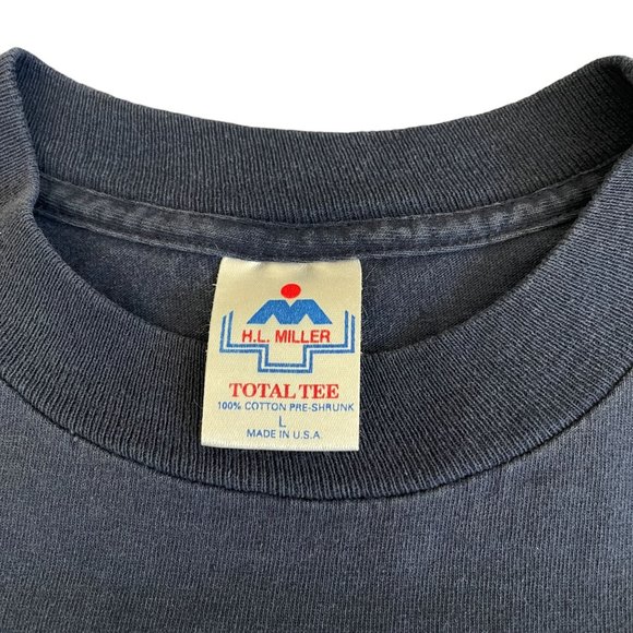 VTG. Kansas Sunflowers Blue t-shirt Single Stitch  Total Tee tag, Size L - Picture 3 of 7